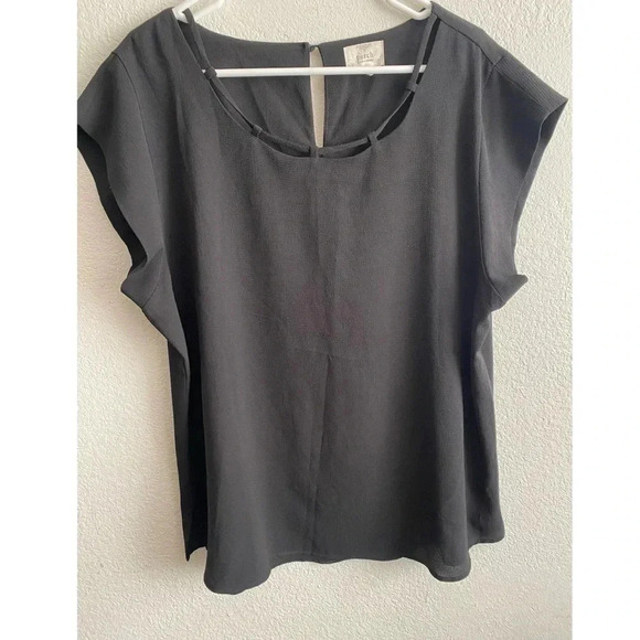 🌟Perch Preowned Black See Through Plus-size Blouse 3X - Picture 1 of 9